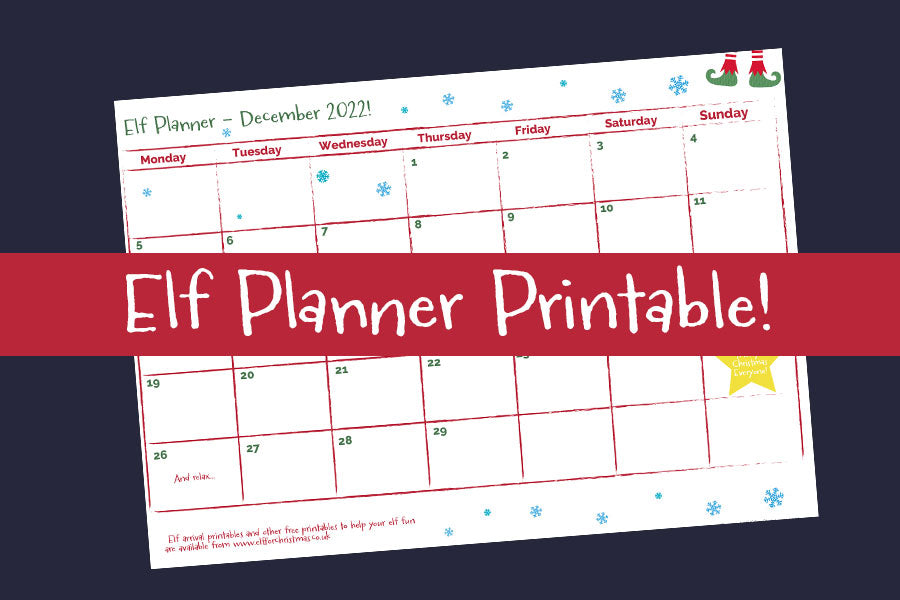Printable Elf Planner - blank for your notes – Elf For Christmas