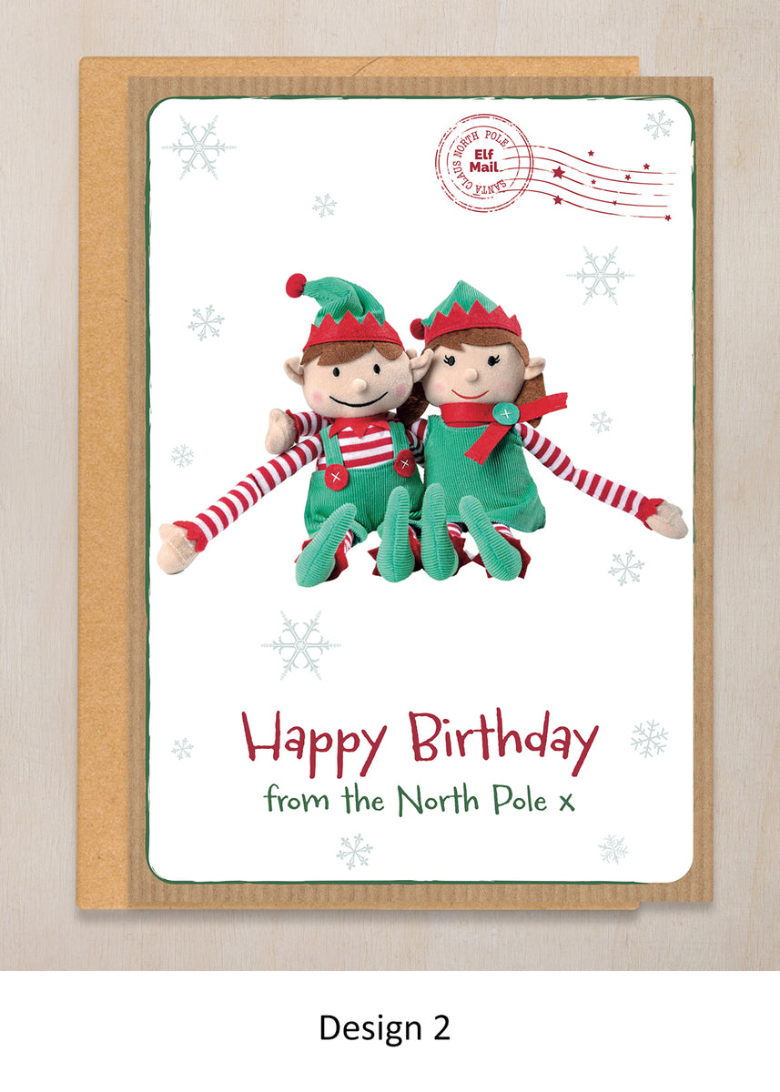Personalised Name Birthday Card from Elf Elf Card Elf For Christmas